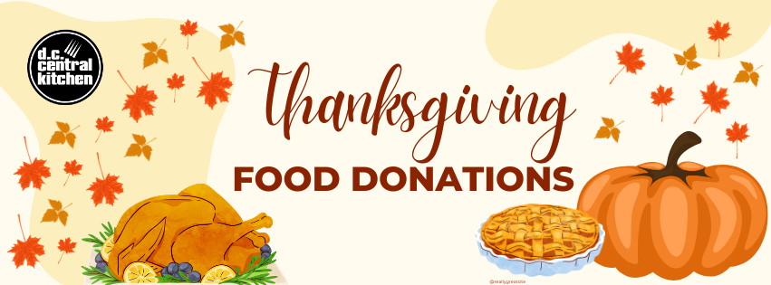 Thanksgiving Food Donations banner