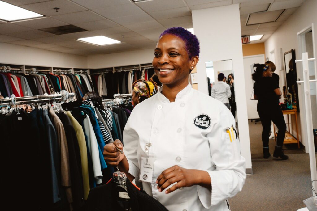 DC Central Kitchen student at Suited For Change