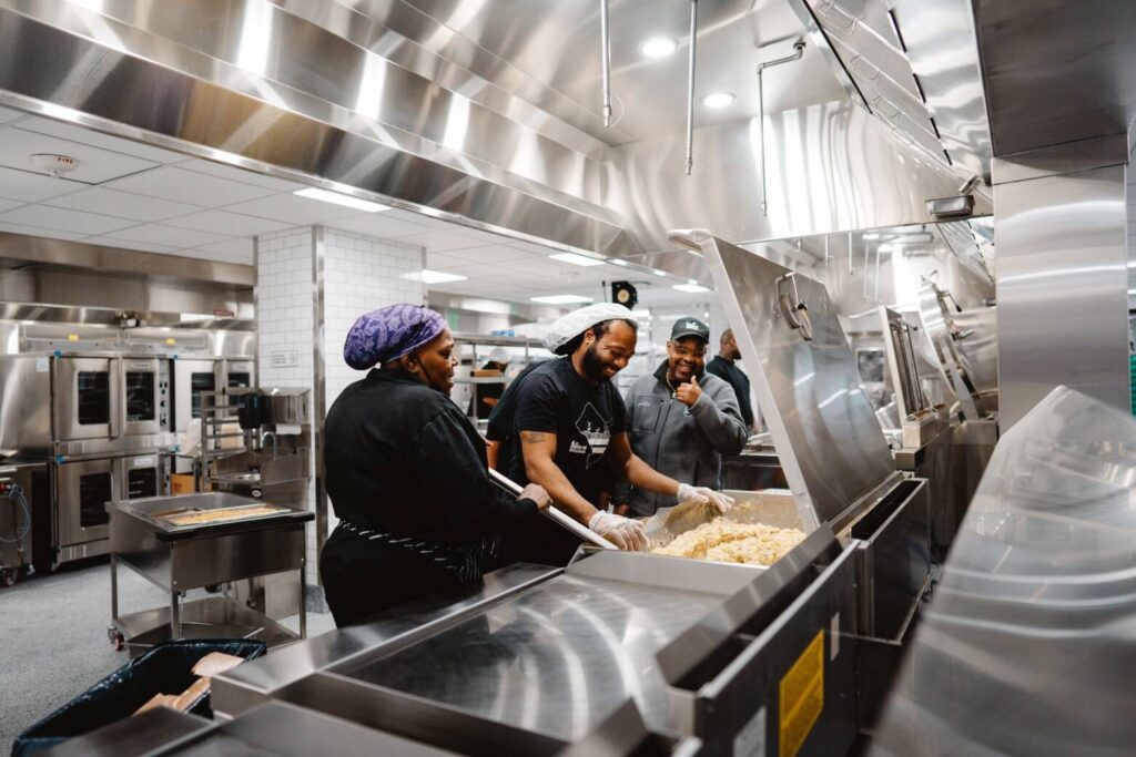 DC Central Kitchen staff in the kitchen