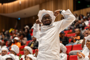 DC Central Kitchen Culinary Job Training student at graduation