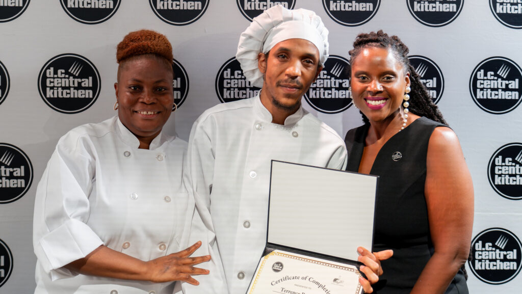 Terrence P at his Culinary Job Training graduation