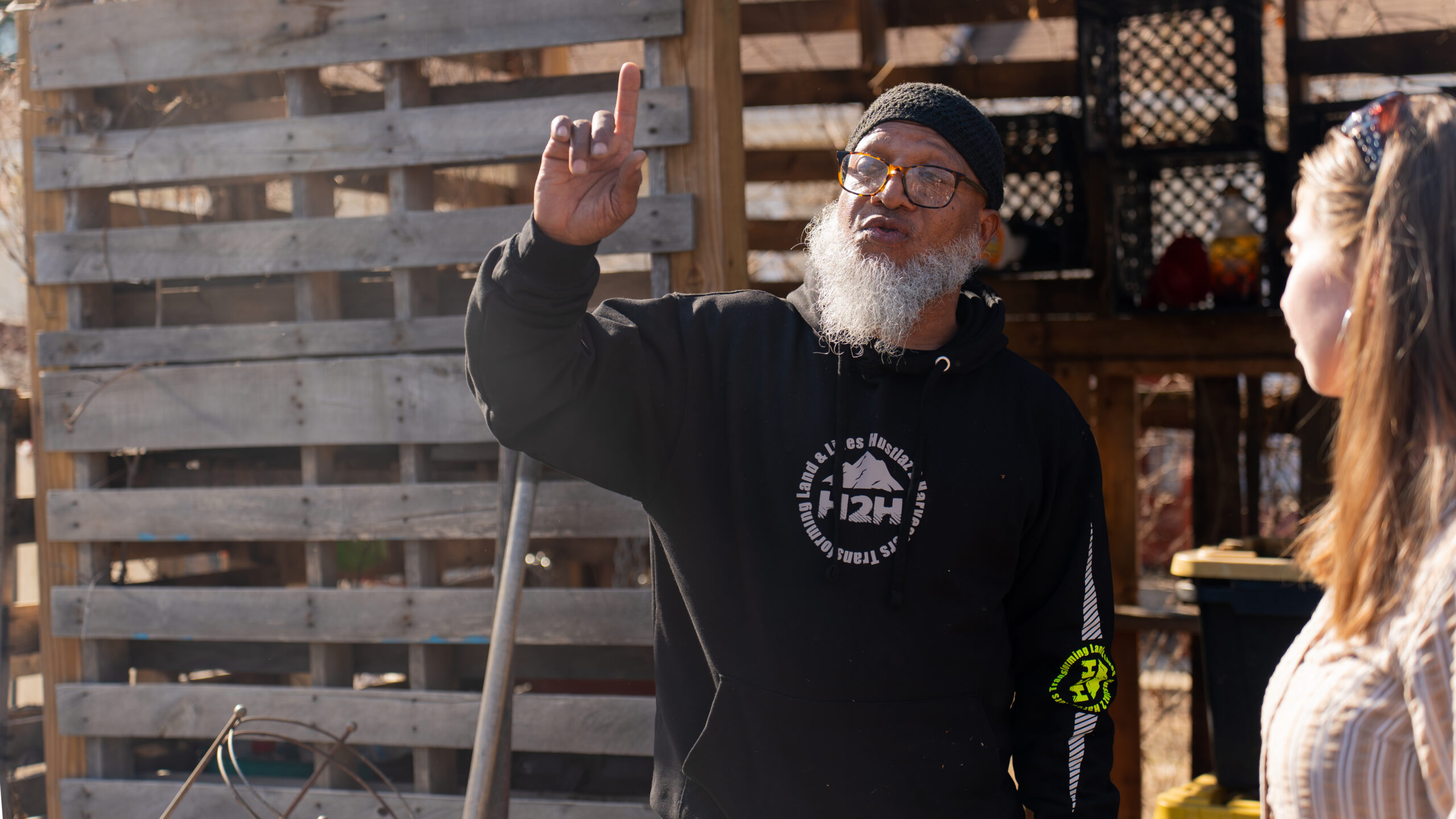 Muhsin Boe Luther Umar at the Applied Research Garden at Dix Street NE