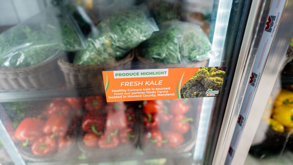 Healthy Corners kale dsplay