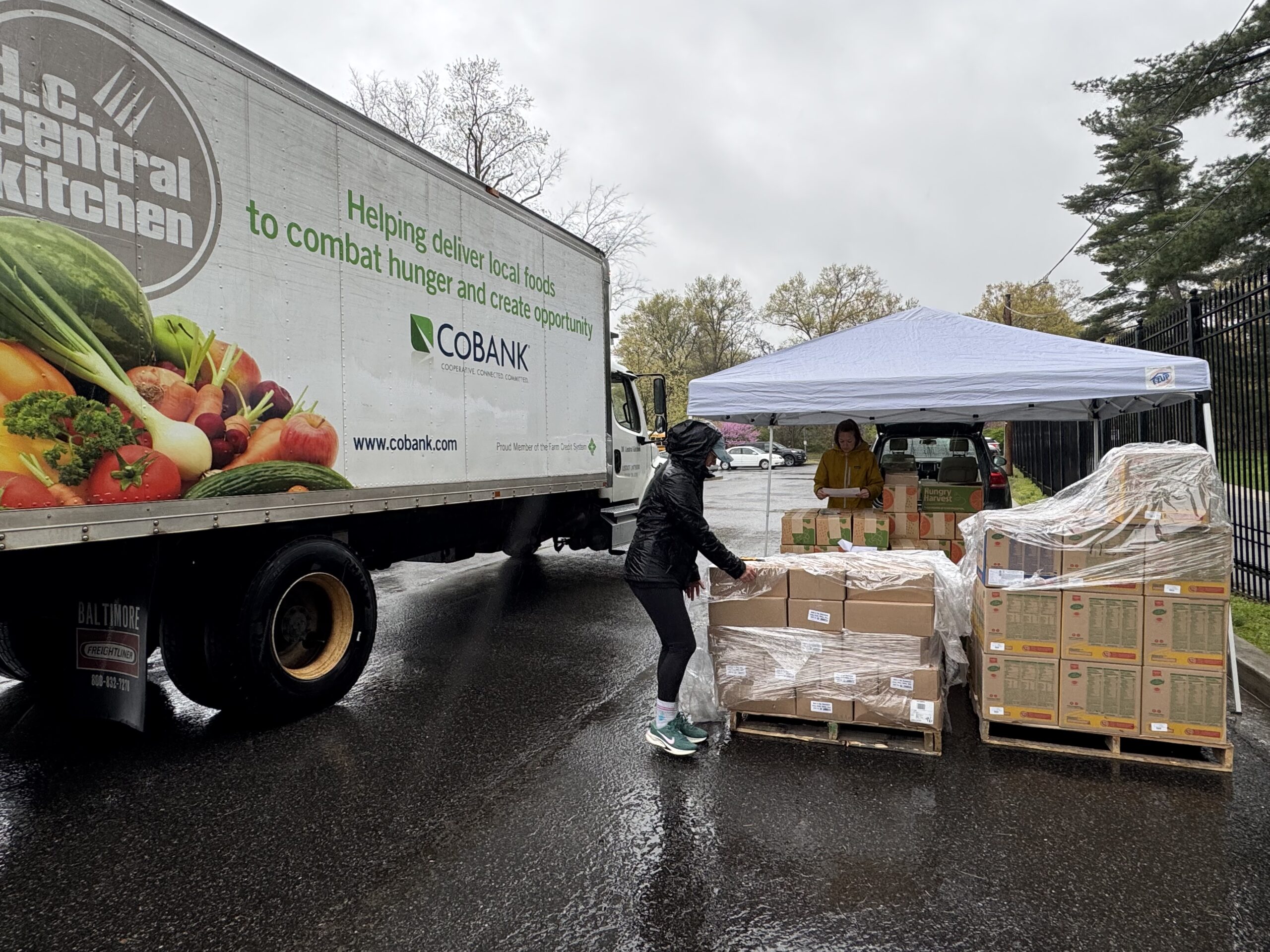 A DC Central Kitchen truck at a DC Food Project distribution