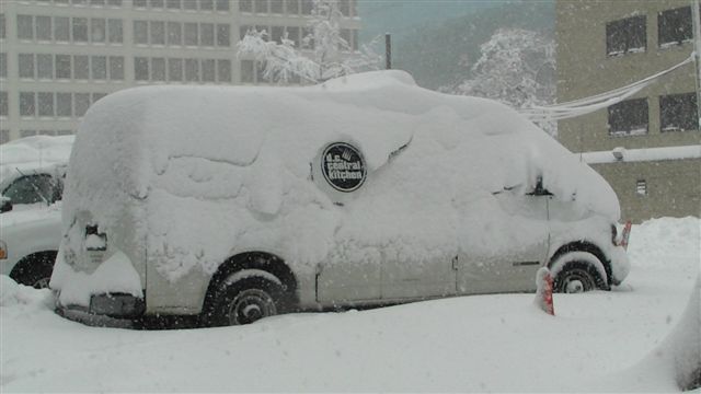 DC Central Kitchen van covered in snow
