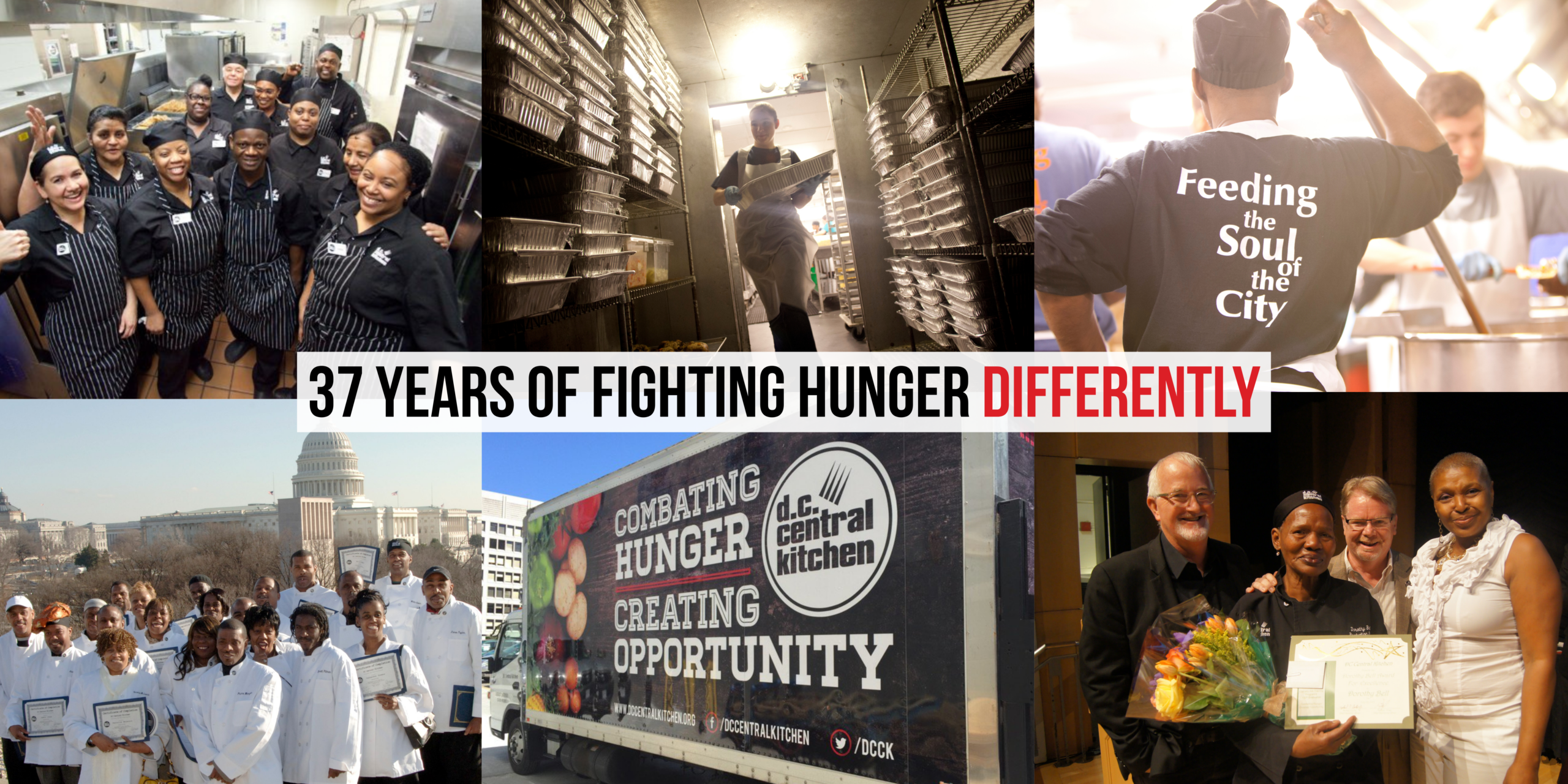 A collection of DC Central Kitchen photos from the first 37 years of the organization
