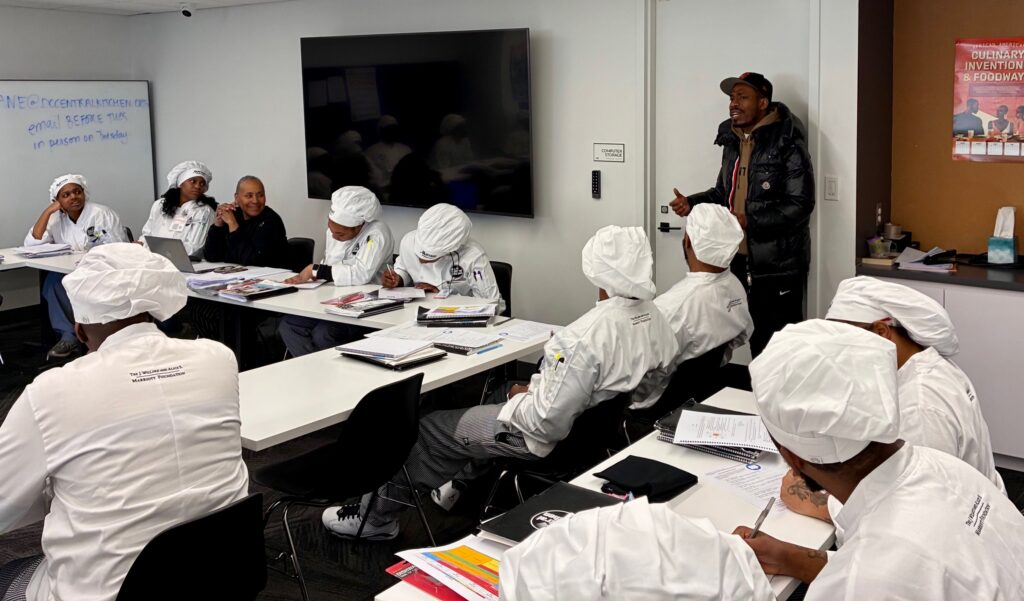 A Culinary Job Training class at DC Central Kitchen