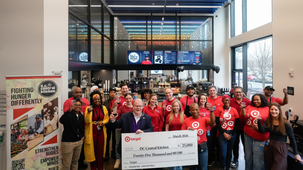 Target representatives and DC Central Kitchen staff on Cafe Day 2026