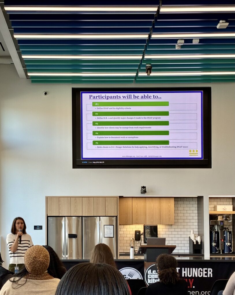 A speaker at DC Central Kitchen