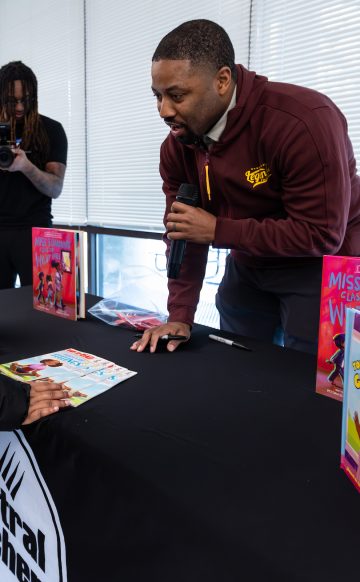A Kimball Elementary student and Washington Football Team player