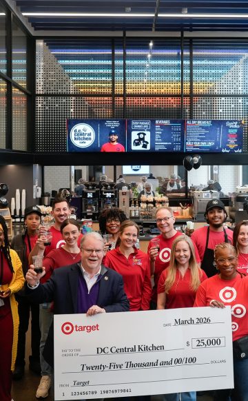 Target representatives and DC Central Kitchen staff on Cafe Day 2026
